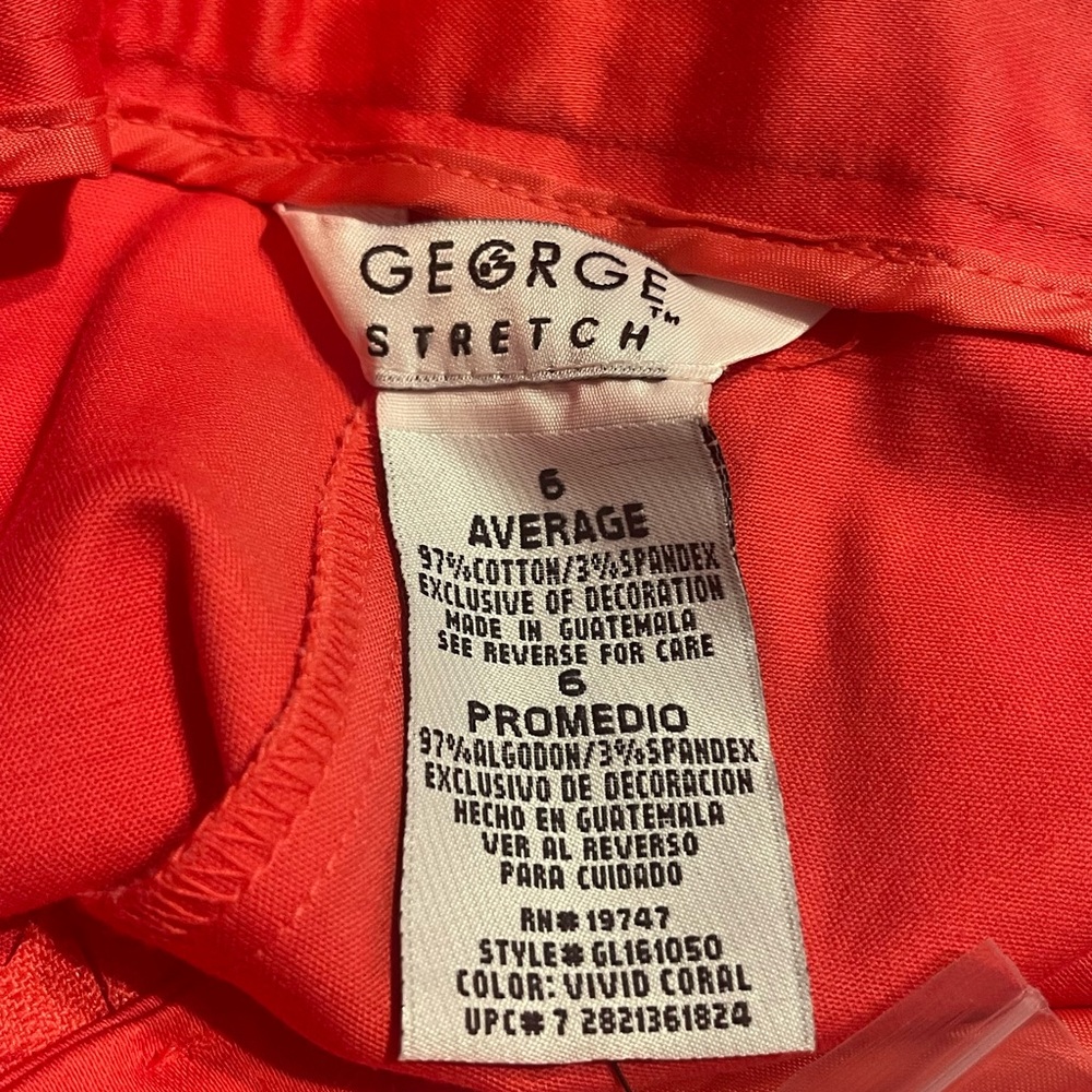 George women’s casual Wide-Leg High-Rise size 6 Pants in Coral NWT - Picture 2 of 15